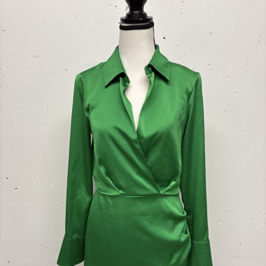 Mango Wickelkleid Gr. S grün Minikleid