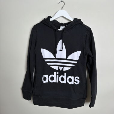 Felpa con cappuccio Adidas nera