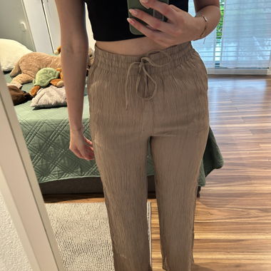 Pantalon plissé beige