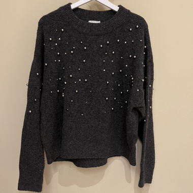Pull gris perle