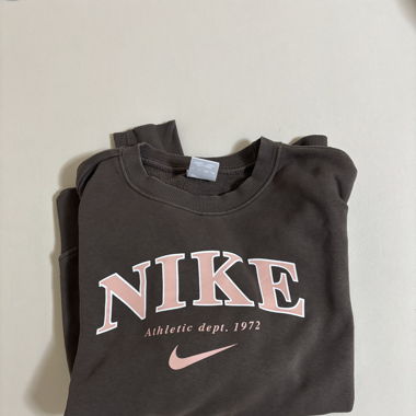 Nike Sweatshirt brown with pink logo