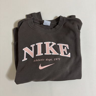 Nike Sweatshirt brown with pink logo