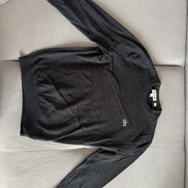Lacoste dark grey crewneck sweater