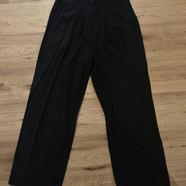 Straight black trousers