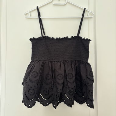 Black babydoll top Stradivarius
