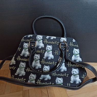 Borsa a mano con motivo cane