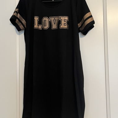 T-Shirt Dress black Size XL