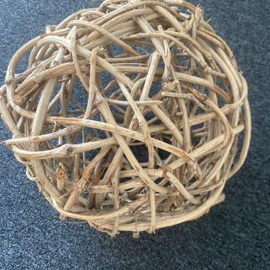 Decorative Ball from Natural Wicker