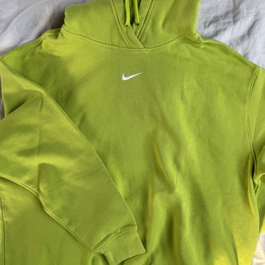 Felpa con cappuccio Nike verde lime