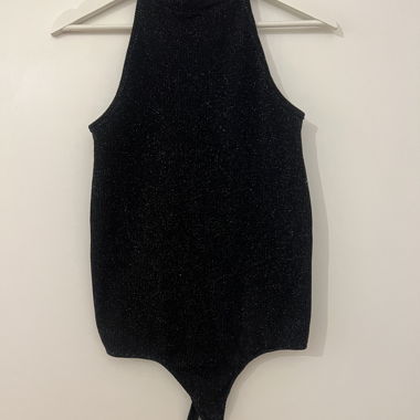 Black glitter bodysuit from Selected Femme
