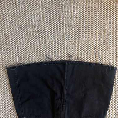 Jupe en jeans noir Zara 