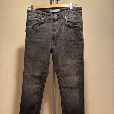 Jean Zara gris coupe Carrot 