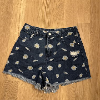 Floral Denim Shorts