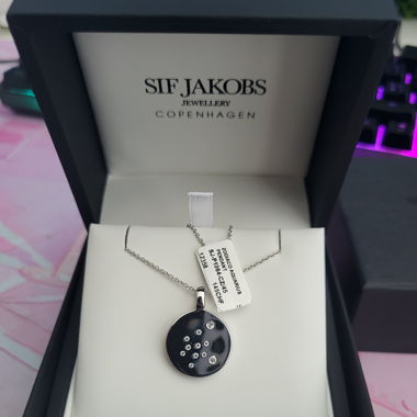 925Silber aquarius zodiac Halskette mit zirkonia 