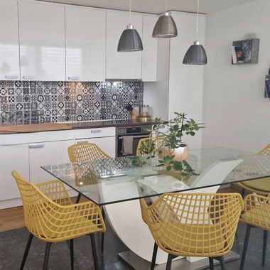Table en verre