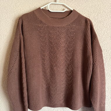 Braun/Rosa Strickpullover