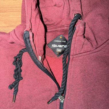Veste à capuche Iguana bordeaux, taille L