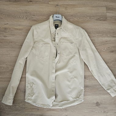 Beige Jeansjacke von Zara – Grösse L
