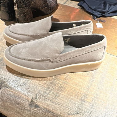 Beige Suede Boggi Loafers