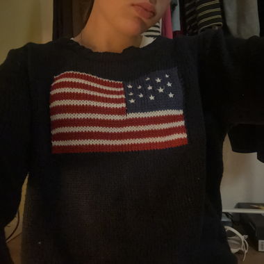 Pull avec drapeau américain