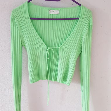 Pastel green cropped jacket size M