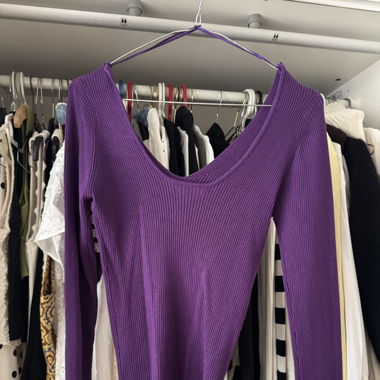 Top violet col en U