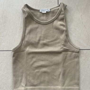 Canotta a Coste Beige