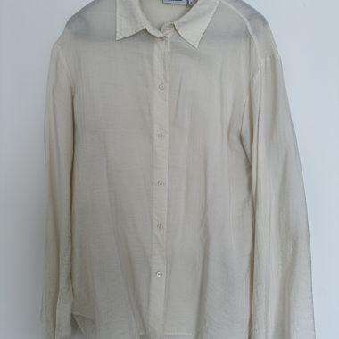 Weekday cremefarbene Bluse, transparent