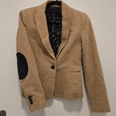 Blazer Zara cammello e blu navy