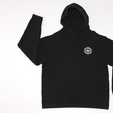 SUPRA skateboard HOODIE backprint BLACK