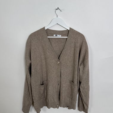 Beiger Strickcardigan XXL