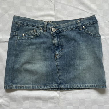 jeans mini skirt 