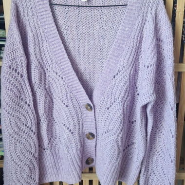 Cardigan violet en maille Esprit
