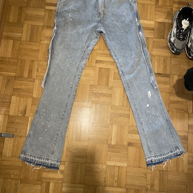 Jeans a zampa blu