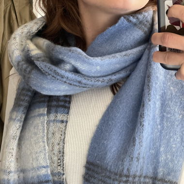 Blue winter scarf 