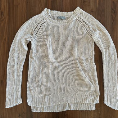 White seethrough knit 