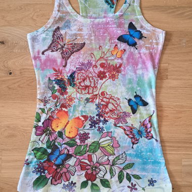 Y2K top in tank-style with rhinestones