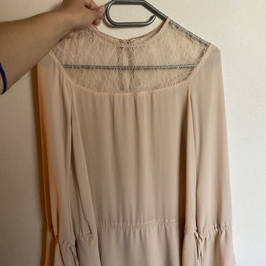 Robe élégante rose/crème