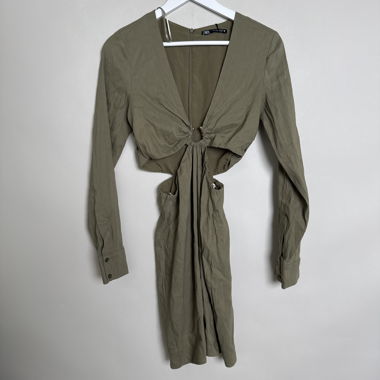 ZARA Olive Cutout Dress