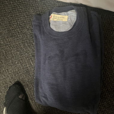 Pull en maille bleu marine