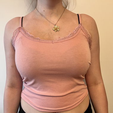 Pink Lace Tank Top