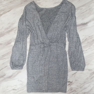 Grey Wrap Dress