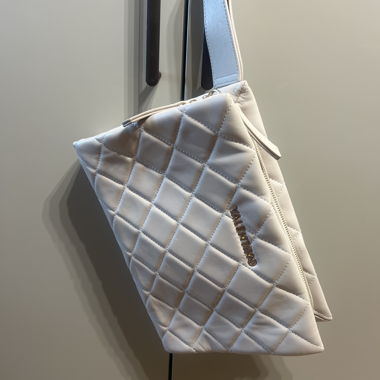 Borsa a tracolla imbottita bianca