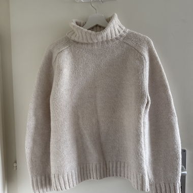 Beige Turtleneck Sweater
