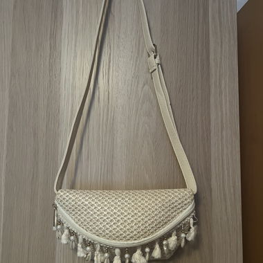 Woven crossbody bag, belt bag