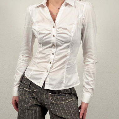 Camicia bianca aderente Morgan