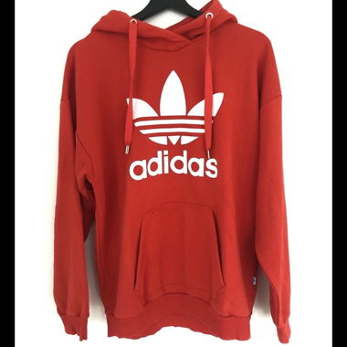 Felpa Adidas rossa con logo, tg. 36