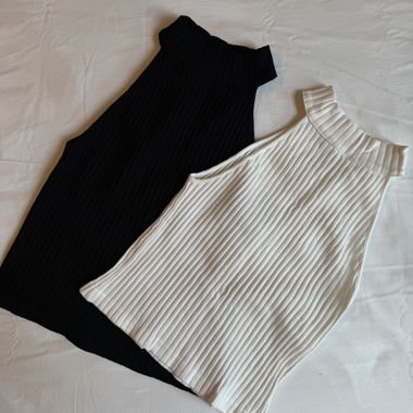 Set di 2 top smanicati Zara a coste