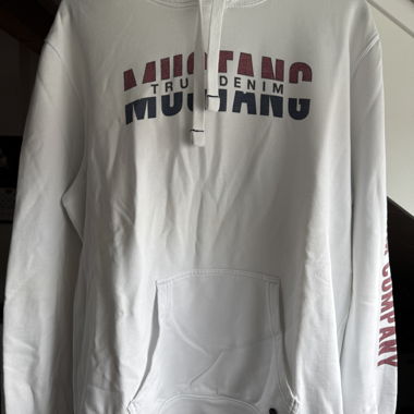Mustang True Denim Hoodie bianco Tg. L