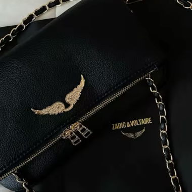 Zadig & Voltaire sac en cuir noir à chaîne